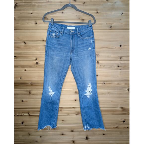 MOTHER Denim - Mother Superior The Insider Ankle Chew Destroyed Bills Size 28 Jeans